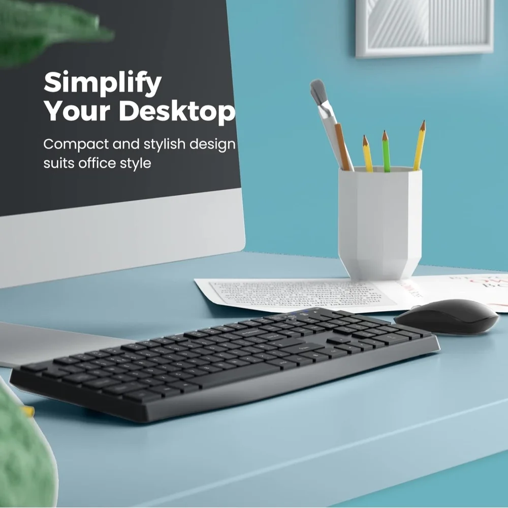 Wireless Black Keyboard and Mouse Combo